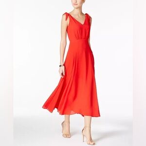 Betsey Johnson Crepe Georgette Midi Dress